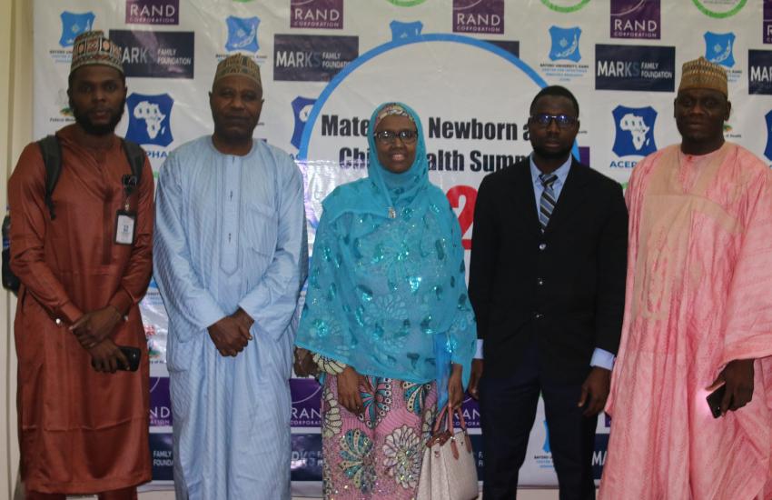 ACEPHAP team led by its Director, Prof. Hadiza Galadanci (middle) in a group photograph at Abuja Maternal Summit